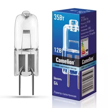 Лампа галогенная CAMELION JC, G4, капсульная, 35 Вт, 12В