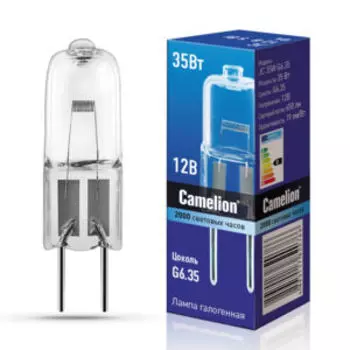Лампа галогенная CAMELION JC, G6.35, капсульная, 35 Вт, 12В