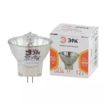 Лампа галогенная ЭРА, GU4, MR11, 50 Вт, 12 В
