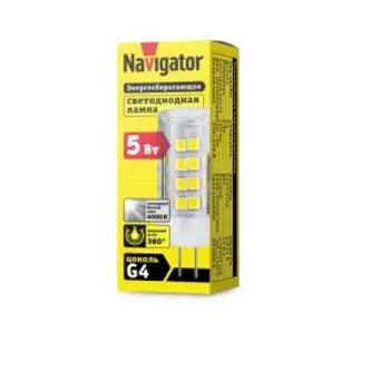 Лампа капсульная светодиодная Navigator, G4, 5 Вт, 4000K