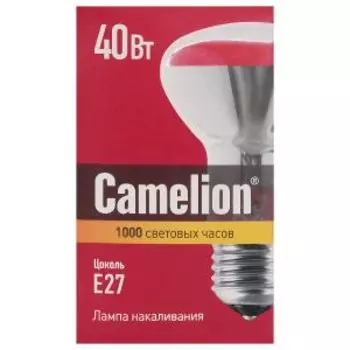 Лампа накаливания зеркальная Camelion, E27, 40 Вт, R63