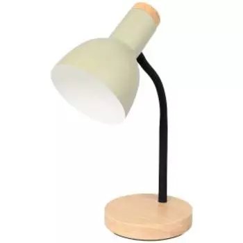 Лампа настольная Camelion KD-436 C16, Е27, 40 Вт, металл, дерево, светло-зеленый