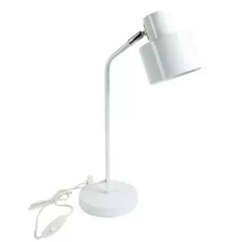 Лампа настольная Е14, 25 Вт, белый, металл