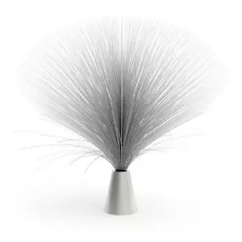 Лампа настольная Gauss Fiber Light, RGB, 1 Вт, 3xAA, 34 см, серебро