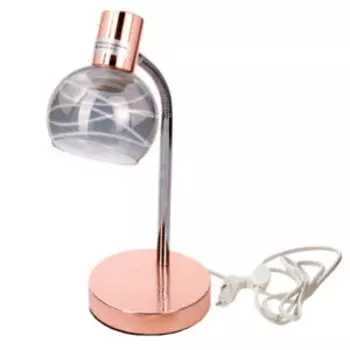 Лампа настольная, металл, стекло, Е14, 25Вт