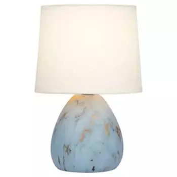Лампа настольная Rivoli Damaris, Е14, 40 Вт, с абажуром, керамика, серая с золотом
