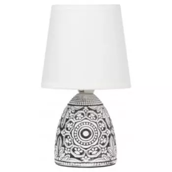 Лампа настольная Rivoli Debora, Е14, 40 Вт, с абажуром, керамика, черная