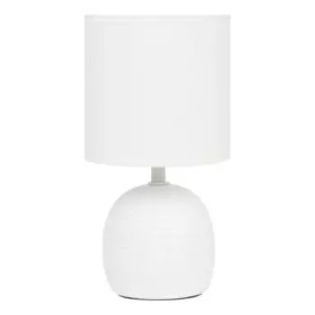 Лампа настольная Rivoli Sheron, Е14, 40 Вт, с абажуром, керамика, белая