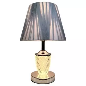 Лампа настольная Символ Света, Е27, 60 Вт + LED, 40 см, хром