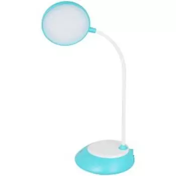 Лампа настольная Ultraflash UF-744, LED, 6 Вт, аккумулятор, диммируемый, голубой