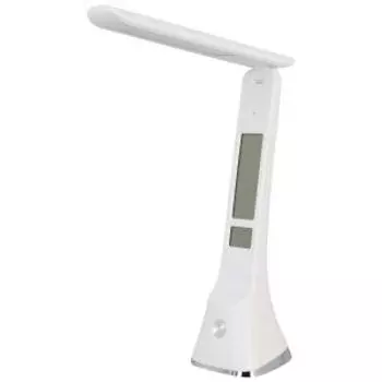 Лампа настольная Ultraflash UF-821 C01, 7 Вт, дисплей, смена цветовой температуры, кожа, белый