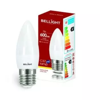 Лампа светодиодная BELLIGHT, E27, 7Вт, 3000К, свеча