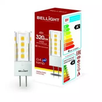 Лампа светодиодная BELLIGHT, G4, 4Вт, 3000К