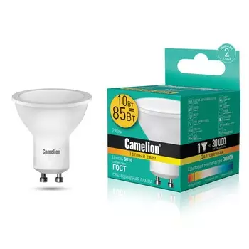 лампа светодиодная Camelion LED10-GU10/830/GU10