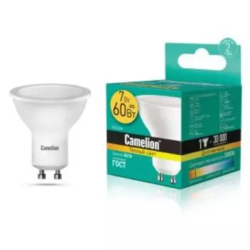 лампа светодиодная Camelion LED7-GU10/830/GU10