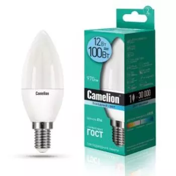 лампа светодиодная Camelion Свеча LED12-C35/845/E14