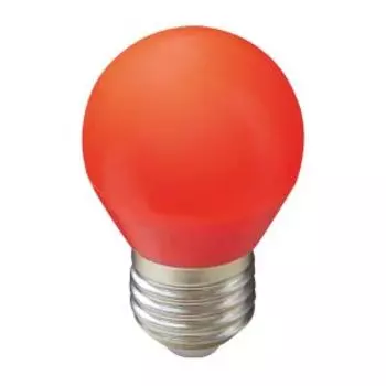 Лампа светодиодная ECOLA LED color, 2 Вт, E27, 220 В, красная, шар