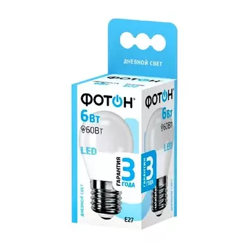 Лампа светодиодная фотон LED P45