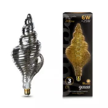 Лампа светодиодная Gauss Filament, Е27, 6 Вт, 2400К, 200 Лм, gray flexible