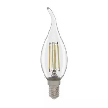 Лампа светодиодная GENERAL Филамент, Е14, 10 Вт, 4500К, свеча на ветру