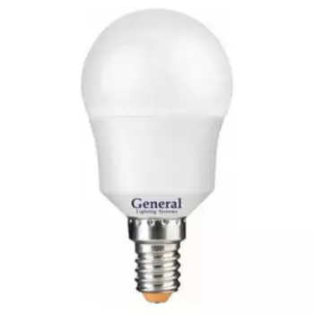 Лампа светодиодная GENERAL Филамент, Е14, 15 Вт, 4500К, шар