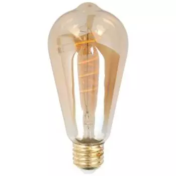 Лампа светодиодная ЭРА F-LED филамент, E27, 7 Вт, spiral gold