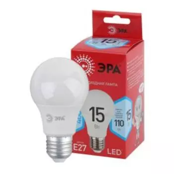 Лампа светодиодная ЭРА Red Line LED, E27, 15 Вт, груша
