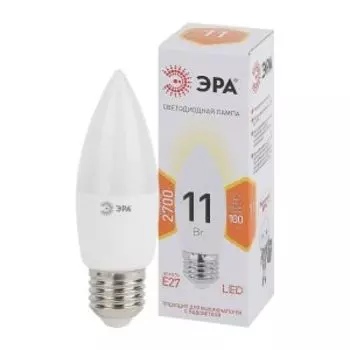 Лампа светодиодная ЭРА Std LED, Е27, 11 Вт, свечка