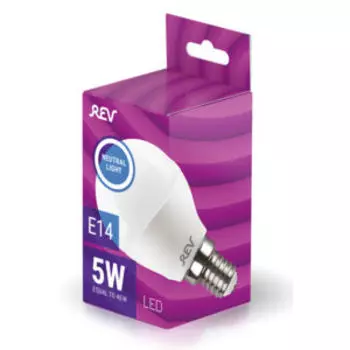 Лампа светодиодная REV, Е14, 5Вт, 4000K, дневной свет