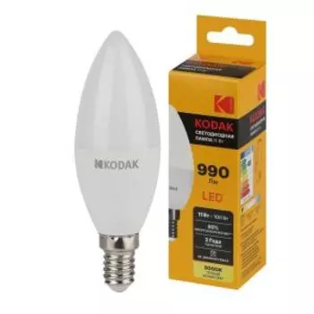 Лампочка светодиодная Kodak LED, Е14, 11 Вт, свечка