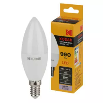 Лампочка светодиодная Kodak LED, E14, 11 Вт, свечка