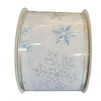 Лента для декорирования Снегопад, 6.3 см, 2.7 м