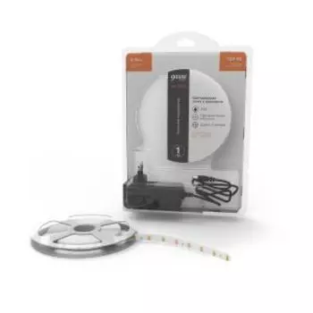Лента Gauss Basic в комплекте, LED 2835, 12 В, 6 Вт/м, 600 Лм/м, 3000K, IP65, 5 м