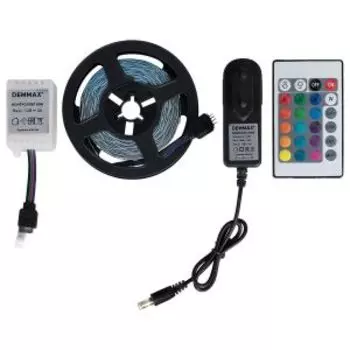 Лента светодиодная Demmax DSL-001, 5 м, 300 LED, IP20