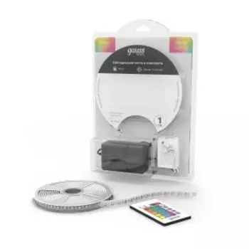 Лента светодиодная Gauss Basic в комплекте, 5 м, LED 5050/60, 10 Вт/м, 700 Лм/м, RGB, IP20, 12 В