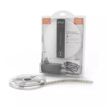 Лента светодиодная Gauss Basic в комплекте, 5 м, LED 2835/120, 12 Вт/м, 1200 Лм/м, 3000K, IP65, 12 В