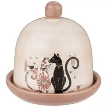 Лимонница Agness Парижские коты, 9 см, керамика