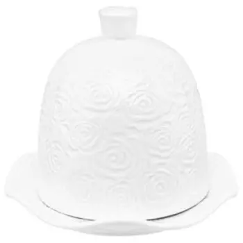 Лимонница Розы на деревянной подставке, фарфор