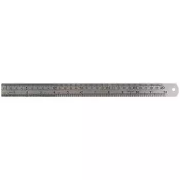 Линейка Jettools с рифленой шкалой, нержавеющая сталь, 30х3.5 см