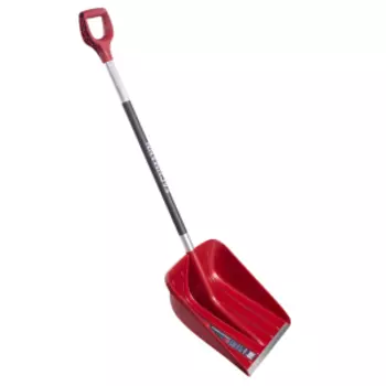 Лопата для уборки снега Fachmann Garten, бордовая, с алюминиевым черенком