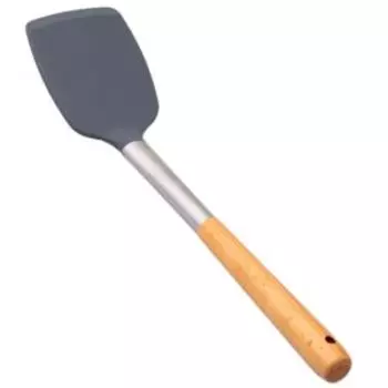Лопатка, 35.6х8.3 см, дерево/силикон/нерж. сталь