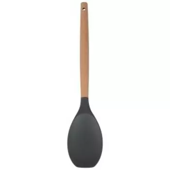 Лопатка-ложка Д Black, 28 см, силикон/дерево