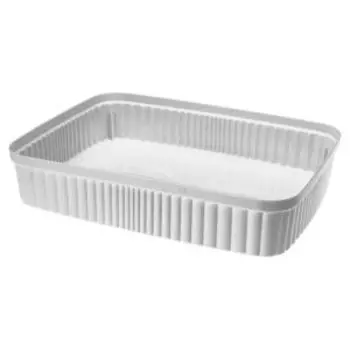 Лоток Econova Velvet, 360х265х70 мм, 5.5 л, пластик, светло-серый флэк