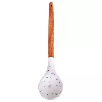 Ложка, 23 см, силикон/дерево