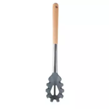 Ложка для спагетти, 34,5 см, дерево/нерж.сталь/силикон