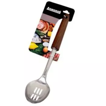 Ложка-шумовка, нержавеющая сталь/дерево