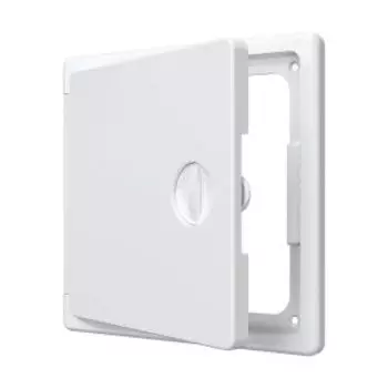 Люк-дверца ревизионная накладная с ручкой-задвижкой, 150х150 мм, АБС-пластик