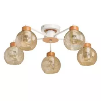 Люстра Альфа, Е27, 60 Вт, желтые плафоны