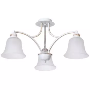 Люстра Arte Lamp Emma, Е27, 40 Вт, металл/стекло, бело-золотой
