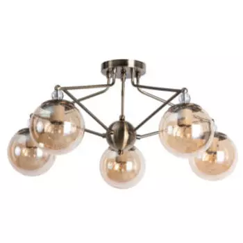 Люстра Arte Lamp Enigma, Е27, 40Вт, металл/стекло, коричневый
